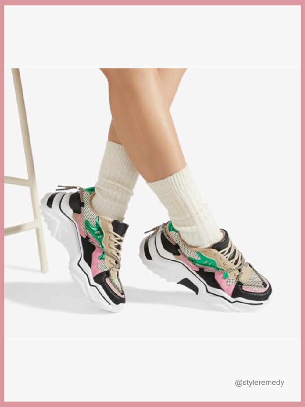 Platform Fashion Sneakers Chunky Dad Walking Shoes Lightweight Retro Sneakers - Picture 2 of 7